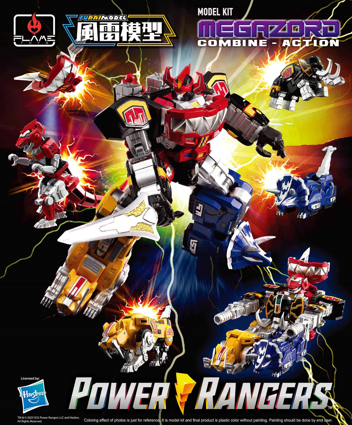 Power Rangers Flame Toys Furai Model Dino Megazord